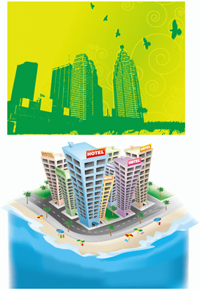 2款城市主题矢量素材